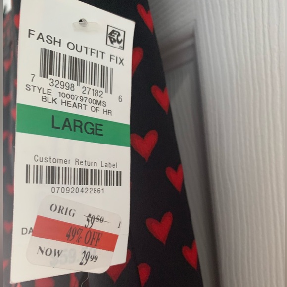 ♥️NWT Maison Jules Heart Printed Cross-Ruffled Skirt from Macys size large - Picture 4 of 9